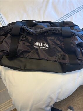 The North Face Black Duffel with Allstate Logo